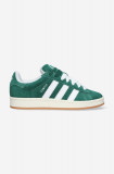 Adidas Originals sneakers din piele &icirc;ntoarsă Campus 00s culoarea verde H03472