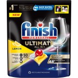 Capsule pentru masina de spalat vase Finish Ultimate All in 1, parfum de lamaie, 50 buc