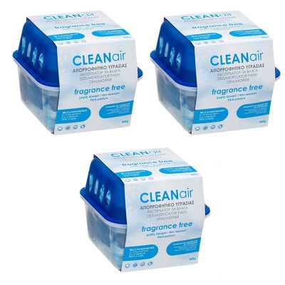 Set 3 Absorbant umiditate Clean Air, suprafata 35 mp, 3 x 400 gr foto
