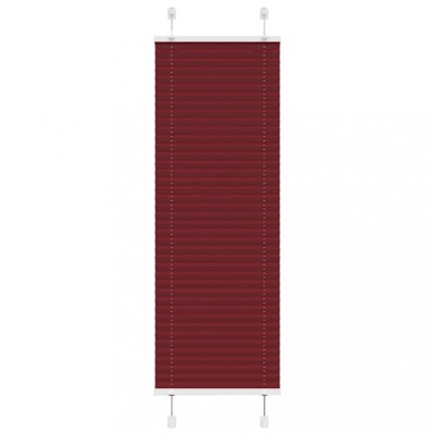 Jaluzea plisată Bordeaux Roșu 45x100 cm Lățime țesătură 44,4 cm foto