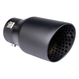 Ornament toba esapament universal AMiO din otel inoxidabil negru mat, montaj cu suruburi sau sudura, diametru montaj 43mm-62mm, lungime 165mm/145mm