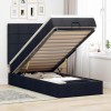 VidaXL Cadru de pat otoman cu saltea țesătură neagră 90x190cm 3313970