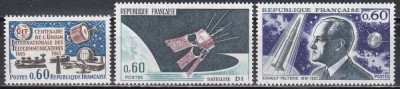 Franta 1965,1966,1967 - Cosmonautica, MNH foto
