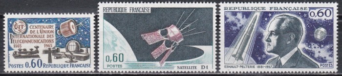 Franta 1965,1966,1967 - Cosmonautica, MNH