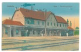 125 - JIMBOLIA, Timis, Railway Station, Romania - old postcard - unused - 1927, Necirculata, Printata