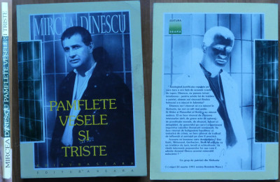 Mircea Dinescu, Pamflete vedele si triste, 1996, cu autograf catre Nae Caranfil foto