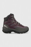 Jack Wolfskin pantofi Rebellion Guide Texapore Mid femei, culoarea violet