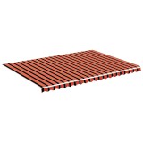 Cumpara ieftin Panza de rezerva copertina, portocaliu si maro, 500x350 cm, poliester