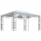 Pavilion cu acoperis dublu si siruri de lumini LED, alb, 3x4 m GartenMobel Dekor