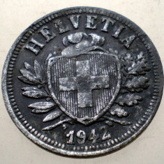 7.622 ELVETIA 2 RAPPEN 1942 B ZINC