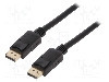 Cablu DisplayPort - DisplayPort, din ambele par&amp;#355;i, DisplayPort mufa, 5m, negru, LOGILINK - CV0074