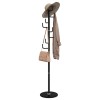 Gossi cuier de haine, negru, 183 cm, fier vopsit electrostatic