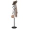 Gossi cuier de haine, negru, 183 cm, fier vopsit electrostatic