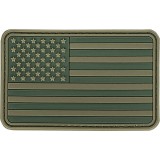 Ecuson 3D PVC USA Flag Velcro Olive Drab MFH