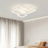 Lustra LED ZOE 60W cu telecomanda, 3 patrate, dimabila, lumina rece/neutra/calda, alb