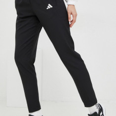 Adidas Performance pantaloni de antrenament femei, culoarea negru, neted