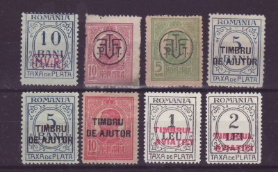 1918 Lot timbre nestampilate supratipar foto