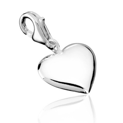 Pandantiv din argint - inimă simetrică foto