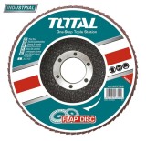 Disc abraziv, lamelar, slefuire, granulatie P80, diametru 115mm, Total uz Industrial, TAC631153