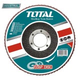 Disc abraziv, lamelar, slefuire, granulatie P80, diametru 115mm, Total uz Industrial, TAC631153