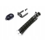 Cumpara ieftin Set selfie-stick 3in1 XREC, Trepied/Suport pentru telefon cu latimea 52-87 mm/Telecomanda wireless, Negru