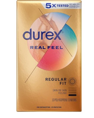 Set 10x Prezervative, Durex, Real Feel, fara Latex, fara alergeni, din Poliizopropen, Ultra Subtiri, foto