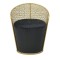 Taburet Velvet Ottoman Black Gold cu spatiu depozitare 60 cm