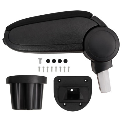 Cotieră auto, negru, 13,5x32,5x(31-46,5) cm ABS foto