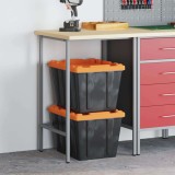 Cumpara ieftin Bancă de lucru Gri 50 x 55 x 85 cm Oțel vopsit &icirc;n pulbere