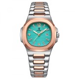 Ceas dama Poedagar Quartz Analog Fashion Indici Luminosi Data Argintiu Albastru