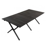 Masa camping, aluminiu, pliabila, flippy, 120x60x43cm, negru