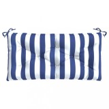 Cumpara ieftin Perne banca gradina, dungi albastre/albe, 110x50x7 cm, textil