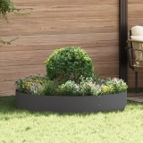 vidaXL Ghiveci Mare din Metal Negru Negru Metal Mare