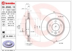 BREMBO 09.9582.11 PRIME LINE - UV Coated Disc frana