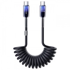 Cablu Date si Incarcare USB-C - USB-C Joyroom S-A43 Crystal, 60W, 1.5m, Negru foto