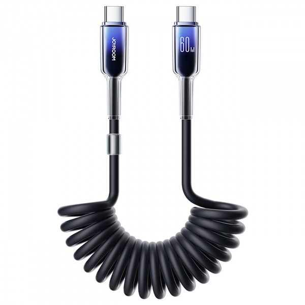 Cablu Date si Incarcare USB-C - USB-C Joyroom S-A43 Crystal, 60W, 1.5m, Negru
