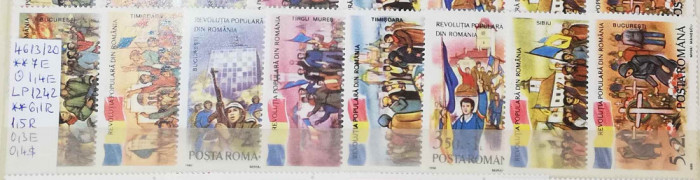 1990 Revoluția populară din Rom&acirc;nia LP1242 MNH Pret 1,9+1 Lei