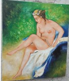 Tablou nud semnat Cimpoesu., Ulei, Realism