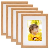 Rame foto 3D, 5 buc., stejar 20x25 cm pentru foto 13x18 cm
