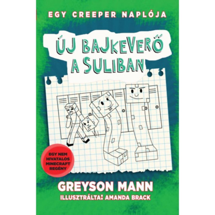 &Uacute;j bajkeverő a suliban - Egy creeper napl&oacute;ja - negyedik k&ouml;nyv - Nem hivatalos Minecraft reg&eacute;ny - Greyson Mann