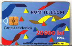 bnk card Cartela telefonica de colectie - P-05a 1995 20000 lei - Abstracta