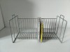 Suport CD Metalic, 20 CD-uri, 30x14x14 cm, Raft Depozitare CD-uri