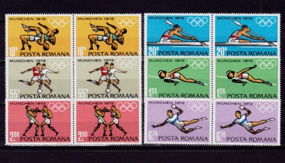 ✅RO 1972 LP 787 ,&amp;quot; Preolimpiada Munchen &amp;#039;72&amp;quot;, serie pereche ( V sau H ! ) ,MNH foto