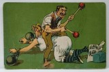 BARBAT BATAND ' TOBA ' , CARICATURA , CARTE POSTALA ILUSTRATA , DATATA 1914