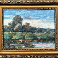 Gheorghe IONESCU DORU (1889-1988)-"Peisaj" - pictură în ulei
