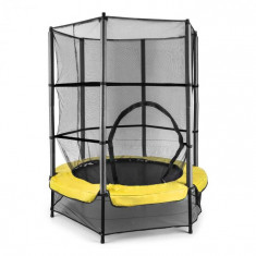 KLARFIT Rocket Kid 3 trampoline siguran?a 140 cm suspensie bungee net galben foto