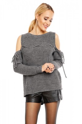 N530-181 Bluza tricotata cu decupaj la maneci foto