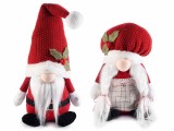Cumpara ieftin Set 2 figurine Craciunita si Mos Craciun textil 21x14x52 cm