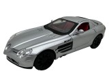 Macheta Mercedes McLaren SLR argintiu lumini sunet deschide toate usile si capotele