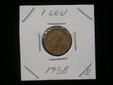 M1 C10 - Moneda foarte veche 27 - Romania - 1 leu 1938